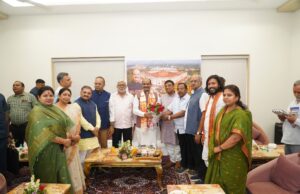 लोकसभा अध्यक्ष श्री ओम बिरला का रायपुर में भव्य स्वागत; सांसद बृजमोहन अग्रवाल ने आयोजित की ‘हाई टी