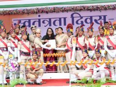 स्वतंत्रता दिवस पर राज्यसभा सांसद श्रीमती लक्ष्मी वर्मा ने किया ध्वजारोहण’